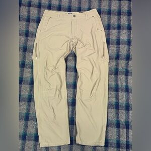 Kuhl Revolvr Patina Dye Pants Men’s Size 34x32 Beige Outdoors Hiking Camping